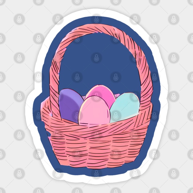 Easter Eggs 3 (MD23ETR017c) Sticker by Maikell Designs